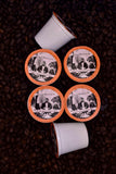 Artisanal coffee beans in eco-friendly packaging